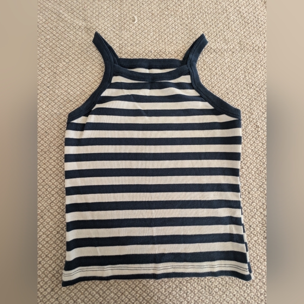 🎀$5 Striped Navy and White Women's Tank Top